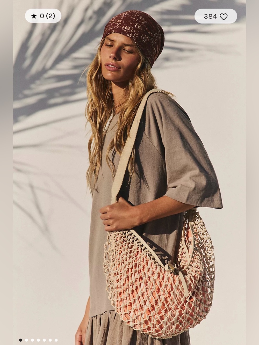 Free People Silver Springs Sling Bag. NWT. Cream